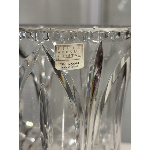 Fifth Avenue Crystal Ltd Cut Vase Exquisite Made In Poland Floral Display Gift - Picture 5 of 9
